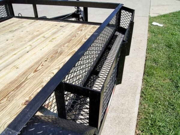 6.4×16 Dovetail Utility Trailer with Side Baskets (2) 3500lb Axles - Image 13