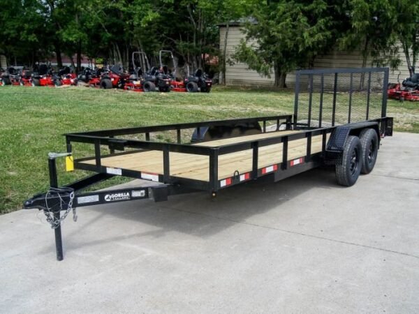 6.4×18 Straight Deck Utility Trailer with Tall Gate (2) 3500lb Axles