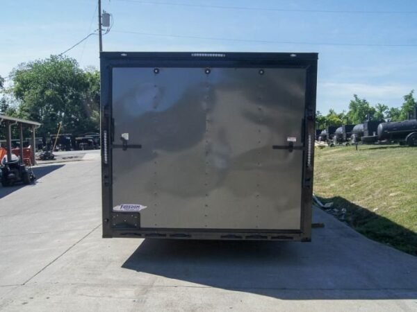 8.5×24 Charcoal Grey V-Nose Enclosed Trailer with Blackout Package Storage - Image 6