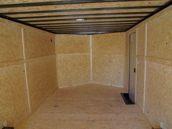 8.5×24 Charcoal Grey V-Nose Enclosed Trailer with Blackout Package Storage - Image 19