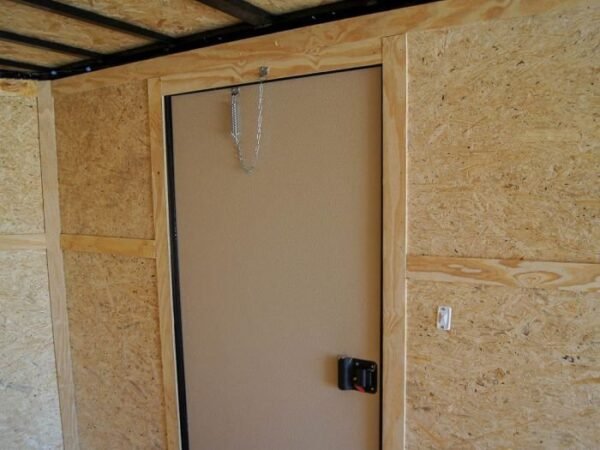 8.5×24 Charcoal Grey V-Nose Enclosed Trailer with Blackout Package Storage - Image 21