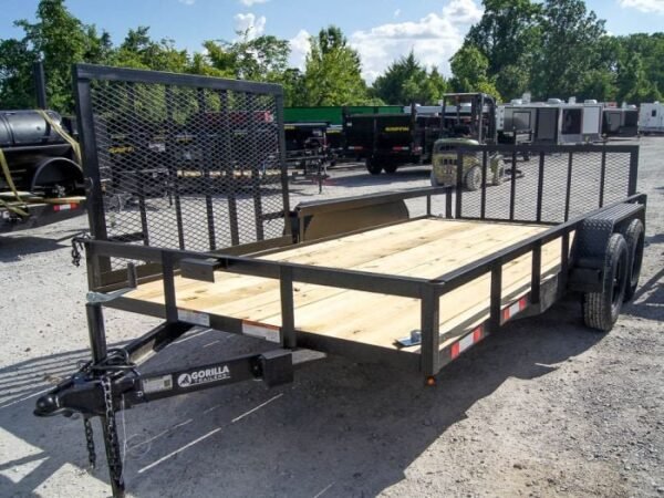 7×16 Dovetail Utility Trailer with Side Gate (2) 3500lb Axle - Image 2