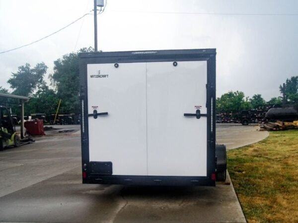 7×14 Enclosed Trailer White V-Nose Blackout Package 3,500lb Axle Storage - Image 6