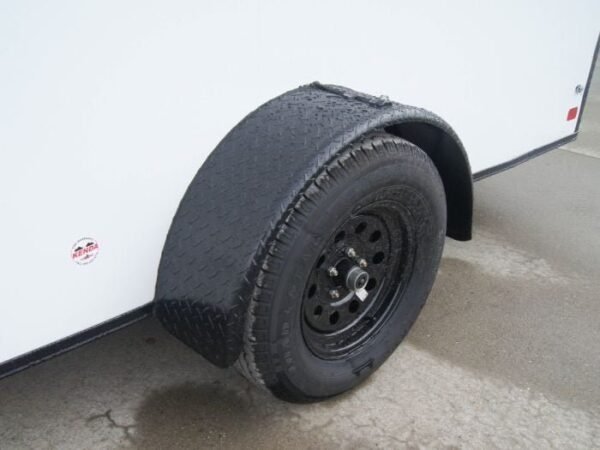 7×14 Enclosed Trailer White V-Nose Blackout Package 3,500lb Axle Storage - Image 8