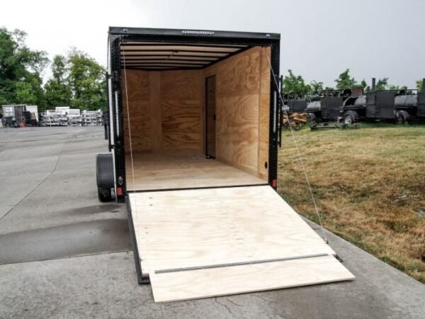 7×14 Enclosed Trailer White V-Nose Blackout Package 3,500lb Axle Storage - Image 13