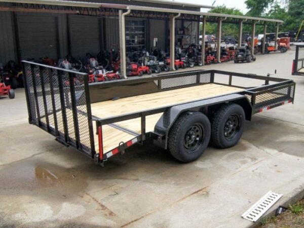 6.4×14 Dovetail Utility Trailer with Side Baskets (2) 3500lb Axles - Image 6