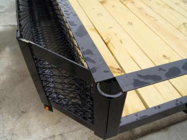 6.4×14 Dovetail Utility Trailer with Side Baskets (2) 3500lb Axles - Image 14