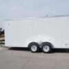 7×16 White V-Nose Enclosed Trailer with Elect Pkg (2) 3500lb Axle Storage - Image 3