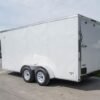 7×16 White V-Nose Enclosed Trailer with Elect Pkg (2) 3500lb Axle Storage - Image 4