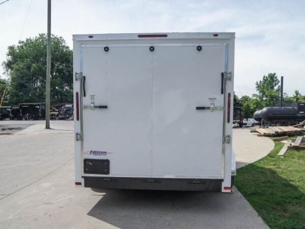 7×16 White V-Nose Enclosed Trailer with Elect Pkg (2) 3500lb Axle Storage - Image 5