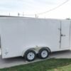 7×16 White V-Nose Enclosed Trailer with Elect Pkg (2) 3500lb Axle Storage - Image 6