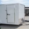 7×16 White V-Nose Enclosed Trailer with Elect Pkg (2) 3500lb Axle Storage - Image 7