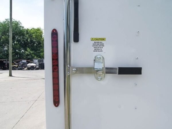 7×16 White V-Nose Enclosed Trailer with Elect Pkg (2) 3500lb Axle Storage - Image 10