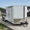 7×18 Hybrid Enclosed Trailer with Side Door (2) 5,200lb Axles Storage - Image 7