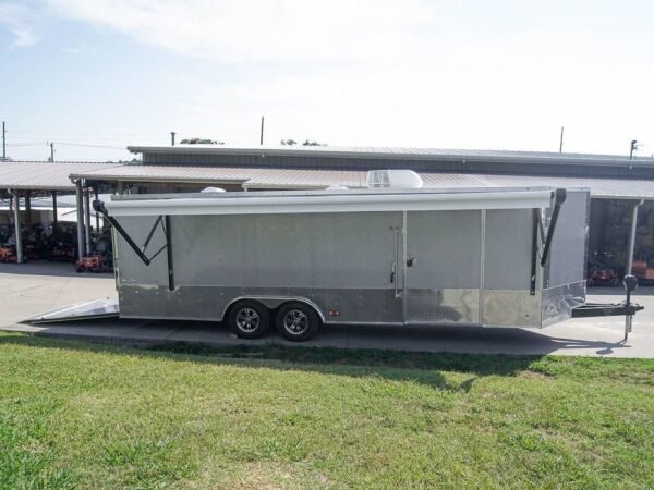 8.5×24 Custom Silver Enclosed Trailer ATP Floor (2) 5200lb Axle Storage - Image 5