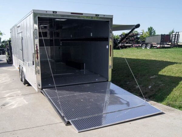 8.5×24 Custom Silver Enclosed Trailer ATP Floor (2) 5200lb Axle Storage - Image 12