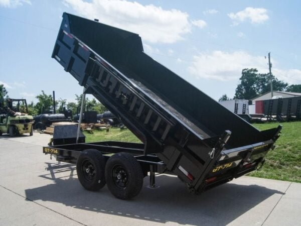 7×14 Telescopic Dump Trailer with 2ft Sides (2) 7K Axles