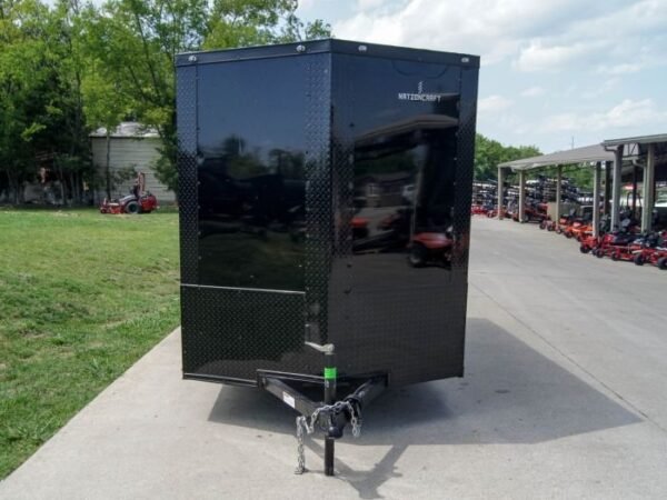 6×12 Enclosed Trailer Black V-Nose Blackout Package 3,500lb Axle Storage - Image 2