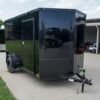 6×12 Enclosed Trailer Black V-Nose Blackout Package 3,500lb Axle Storage - Image 8