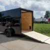 6×12 Enclosed Trailer Black V-Nose Blackout Package 3,500lb Axle Storage - Image 16