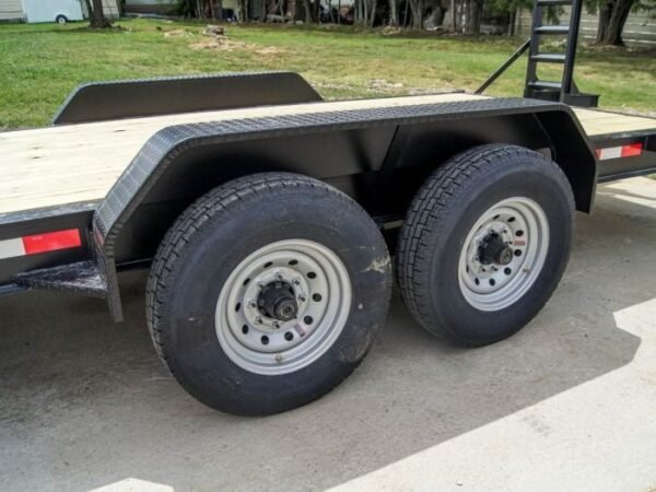 7×22 Gooseneck Equipment Trailer (2) 7K Axles Standup Ramps - Image 15