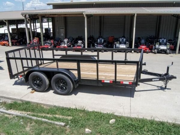 6.4×14 Utility Trailer with 2ft Side Railing (2) 3500lb Axles - Image 7