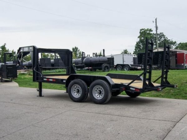 7×14 Gooseneck Equipment Trailer (2) 7K Axles with Stand-Up Ramps - Image 4