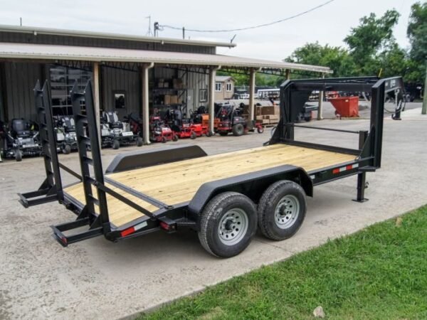 7×14 Gooseneck Equipment Trailer (2) 7K Axles with Stand-Up Ramps - Image 7