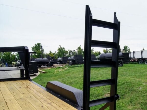 7×14 Gooseneck Equipment Trailer (2) 7K Axles with Stand-Up Ramps - Image 8