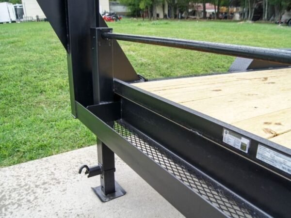 7×14 Gooseneck Equipment Trailer (2) 7K Axles with Stand-Up Ramps - Image 10