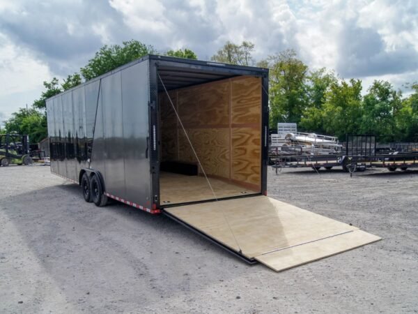 8.5×28 Charcoal/Black Enclosed Trailer with Blackout Pkg (2) 7K Axles Storage - Image 2