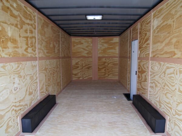 8.5×28 Charcoal/Black Enclosed Trailer with Blackout Pkg (2) 7K Axles Storage - Image 3