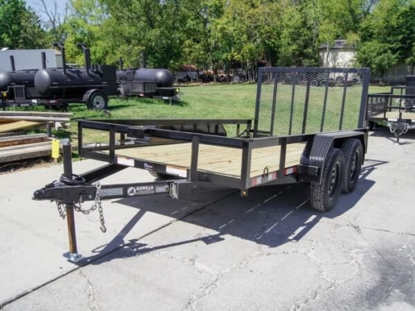 6.4×12 Straight Deck Utility Trailer (2) 3,500lb Axles with Brakes - Image 2