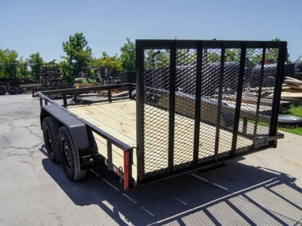 6.4×12 Straight Deck Utility Trailer (2) 3,500lb Axles with Brakes - Image 5