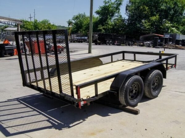 6.4×12 Straight Deck Utility Trailer (2) 3,500lb Axles with Brakes - Image 6