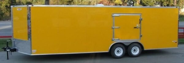Enclosed Trailer 8.5’x24′ Yellow – Mower Motorcycle Car Truck Hauler Storage - Image 5