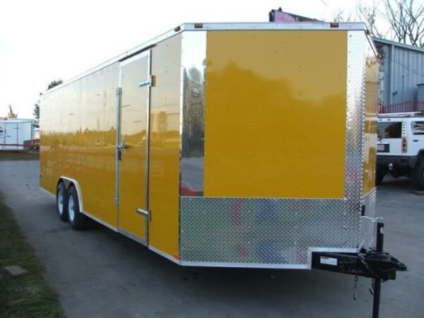 Enclosed Trailer 8.5’x24′ Yellow – Mower Motorcycle Car Truck Hauler Storage - Image 2