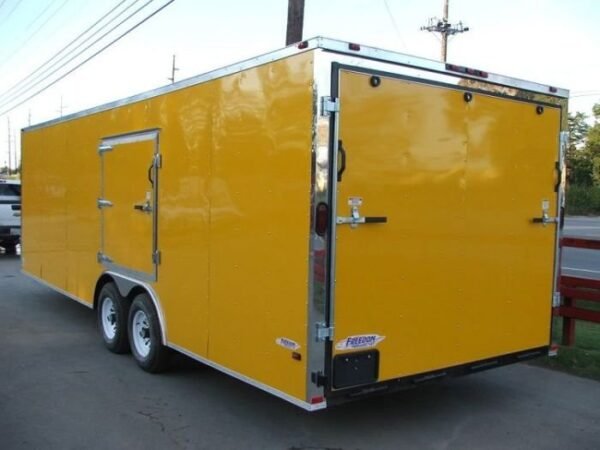 Enclosed Trailer 8.5’x24′ Yellow – Mower Motorcycle Car Truck Hauler Storage - Image 12