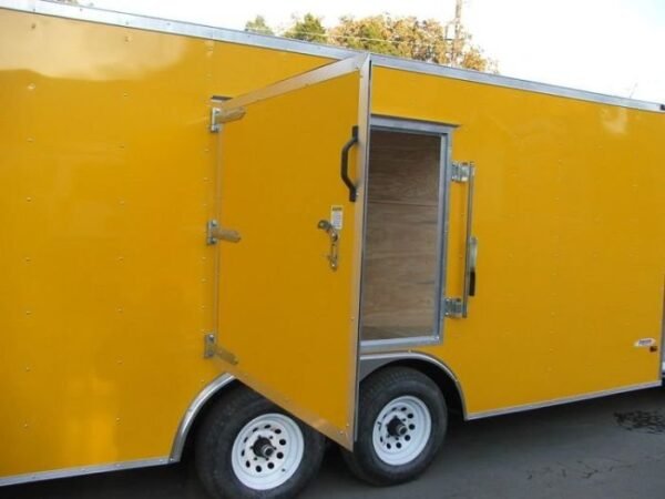 Enclosed Trailer 8.5’x24′ Yellow – Mower Motorcycle Car Truck Hauler Storage
