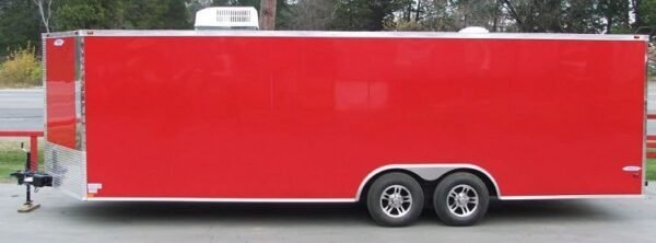 Enclosed Trailer 8.5’x24′ Red – Motorcycle Car Bike Hauler Storage