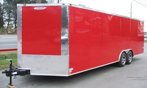 Enclosed Trailer 8.5’x24′ Red – Motorcycle Car Bike Hauler Storage - Image 3