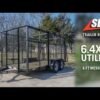 6.4′ X 14′ Tandem Axle Straight Utility Trailer – Mesh 6′ Sides - Image 15