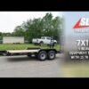 7×16 I-Beam Equipment Trailer with (2) 7K Axles with Stand Up Ramps - Image 15