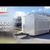 8.5×20 Silver V-Nose Slant Top Enclosed Trailer (2) 5200lb Axles - Image 25