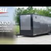 8.5×20 Charcoal Enclosed Trailer with Blackout Package (2) 5200lb Axles Storage - Image 24