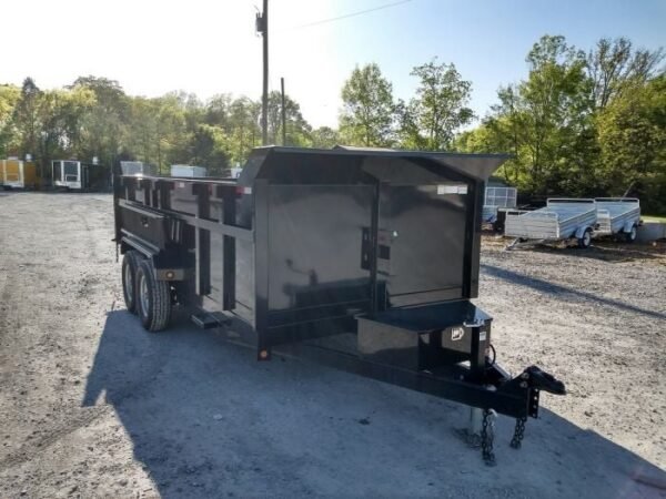 7×16 Hydraulic Dump Trailer with 3ft Sides (2) 7K Axles - Image 6