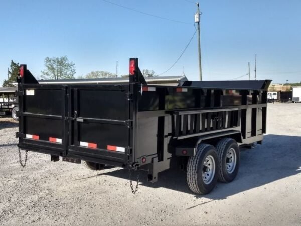 7×16 Hydraulic Dump Trailer with 3ft Sides (2) 7K Axles - Image 5