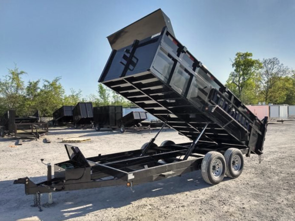 7×16 Hydraulic Dump Trailer with 3ft Sides (2) 7K Axles