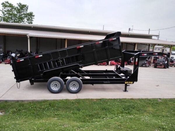 Gooseneck Dump Trailer 7′ X 16′ Hydraulic 3 ft Sides Mulch - Image 11