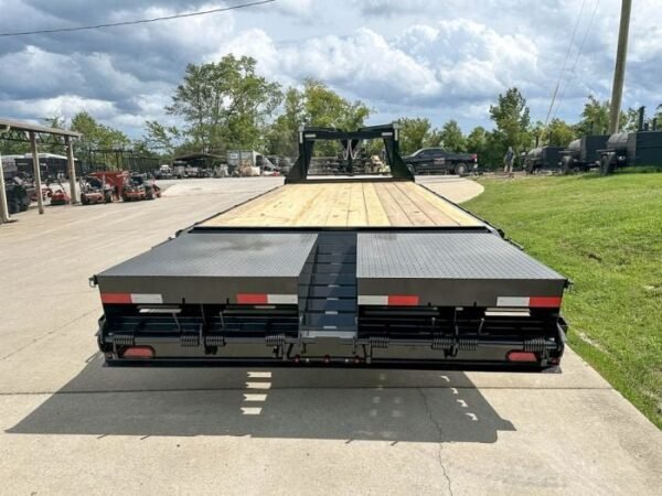 8.5×25 IBeam Gooseneck Deckover Trailer (2) 7K Axles King Kong Ramps - Image 5
